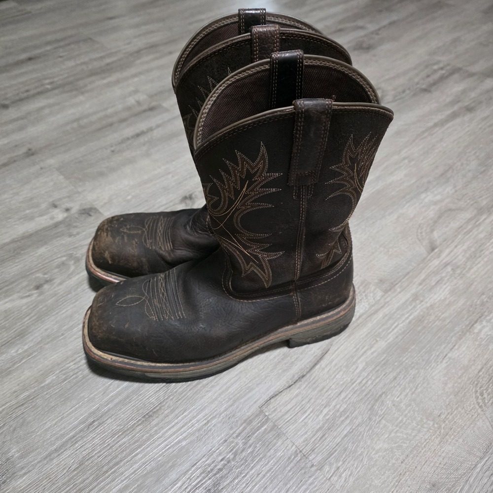 Ariat Work Composite Square Toe Brown Boots ASTM F2413-11 Size 9 D 9D Cowboy